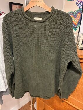 Made Here Olive Green Knit Sweater